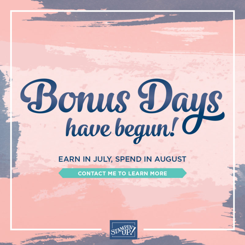 Bonus Days Are Here