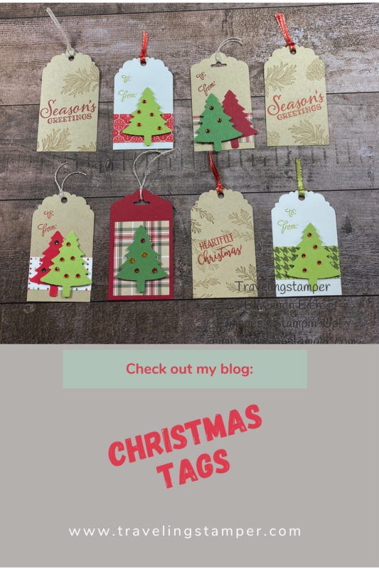 Christmas Tags Using Scraps