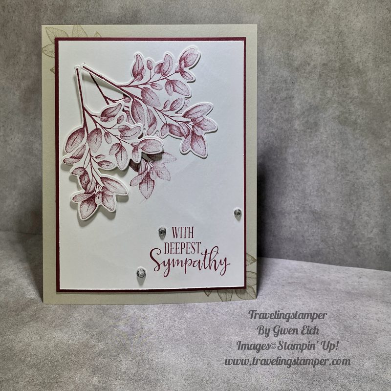 Forever Fern is one of those stamp sets that can be used on so many different occasions.  It can make a great sympathy card, or a wedding card or just a sweet thinking of you card. 