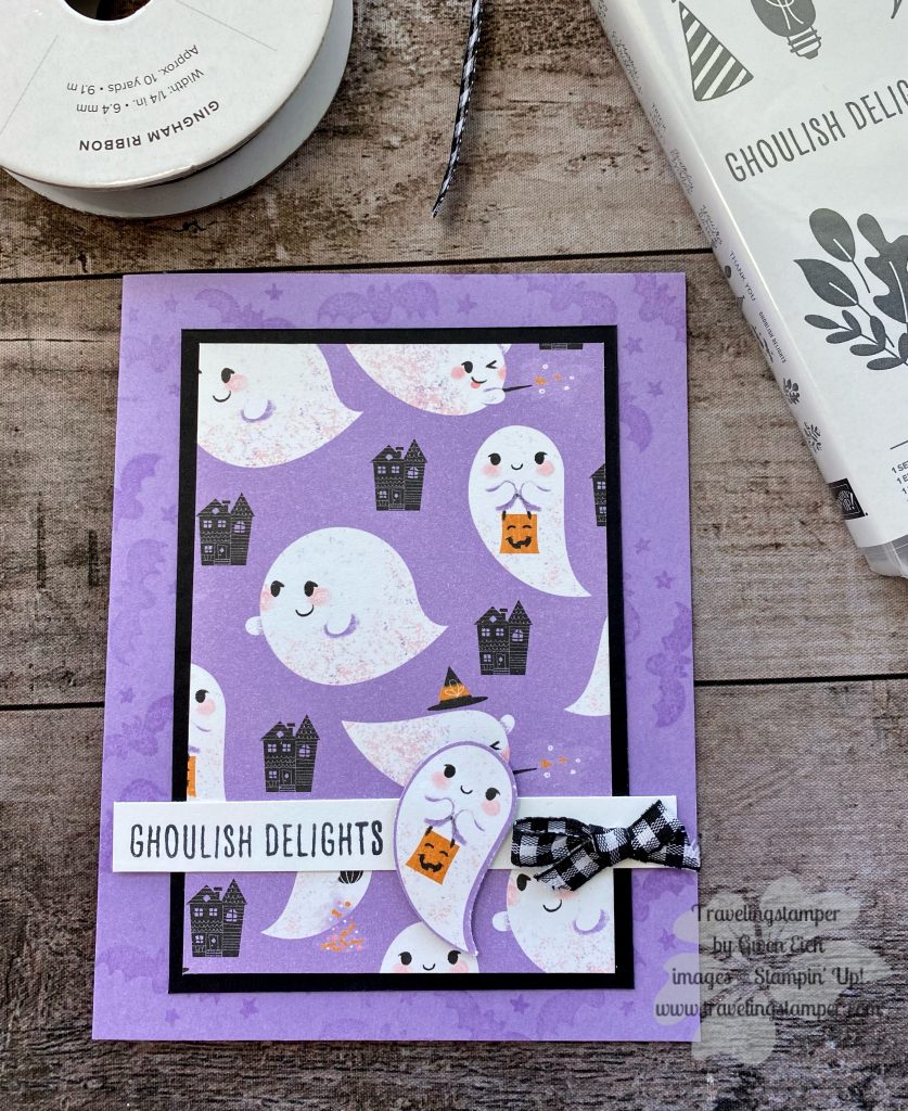 Cute Halloween Ghost card featuring Little Delights.