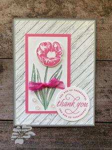 Pink Tulip featuring the Flowering Tulips bundle from Stampin' Up!