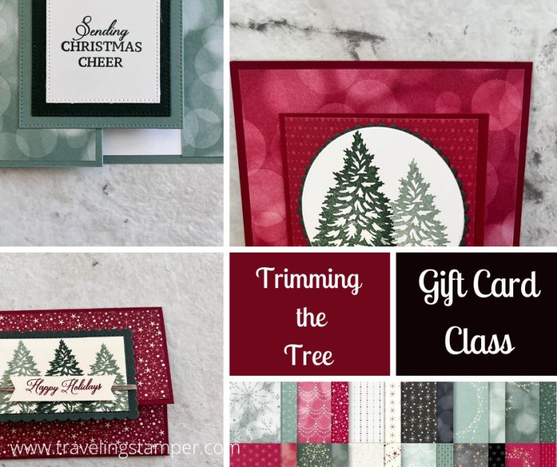 Join me in Cedar Falls, IA for a local Gift Card Class featuring Trimming the Tree stamp set. Sign up today!