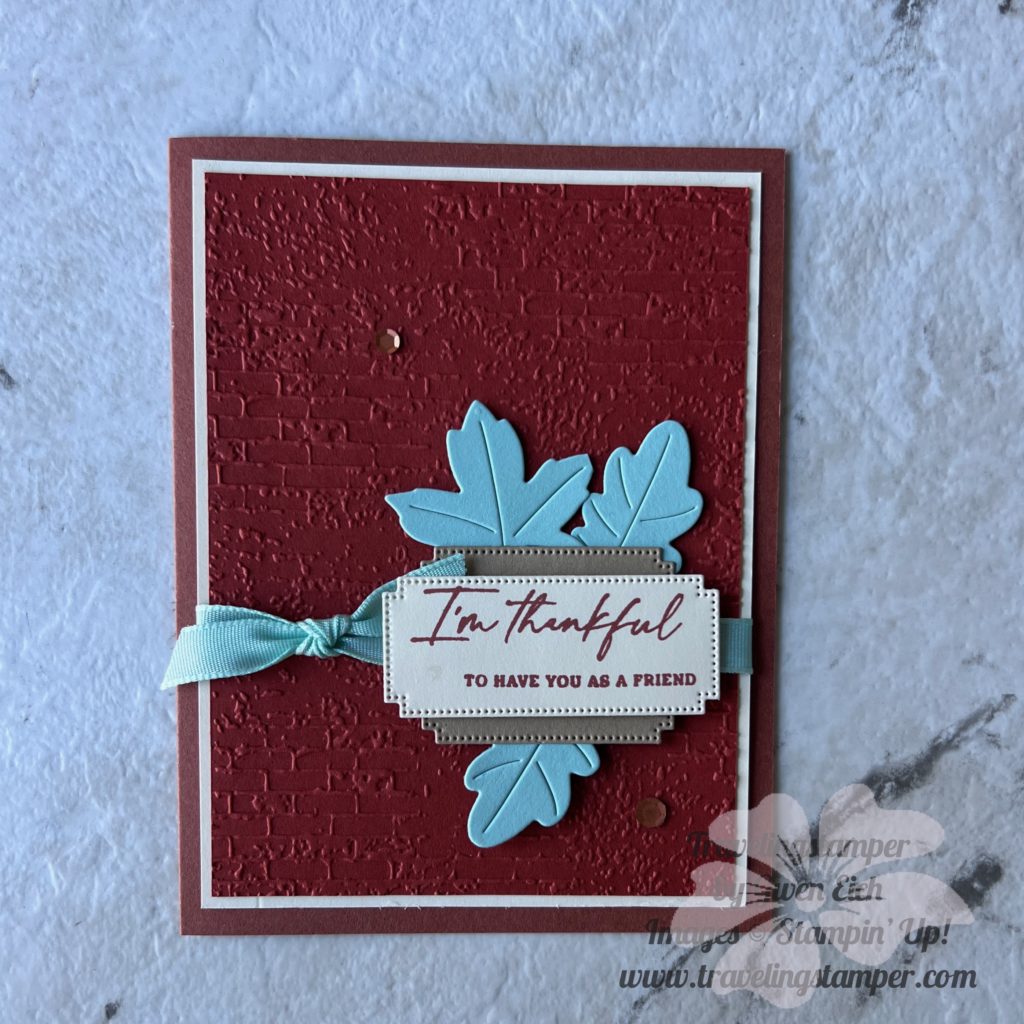 All About Autumn bundle from Stampin' Up! Great quick and easy fall card. 