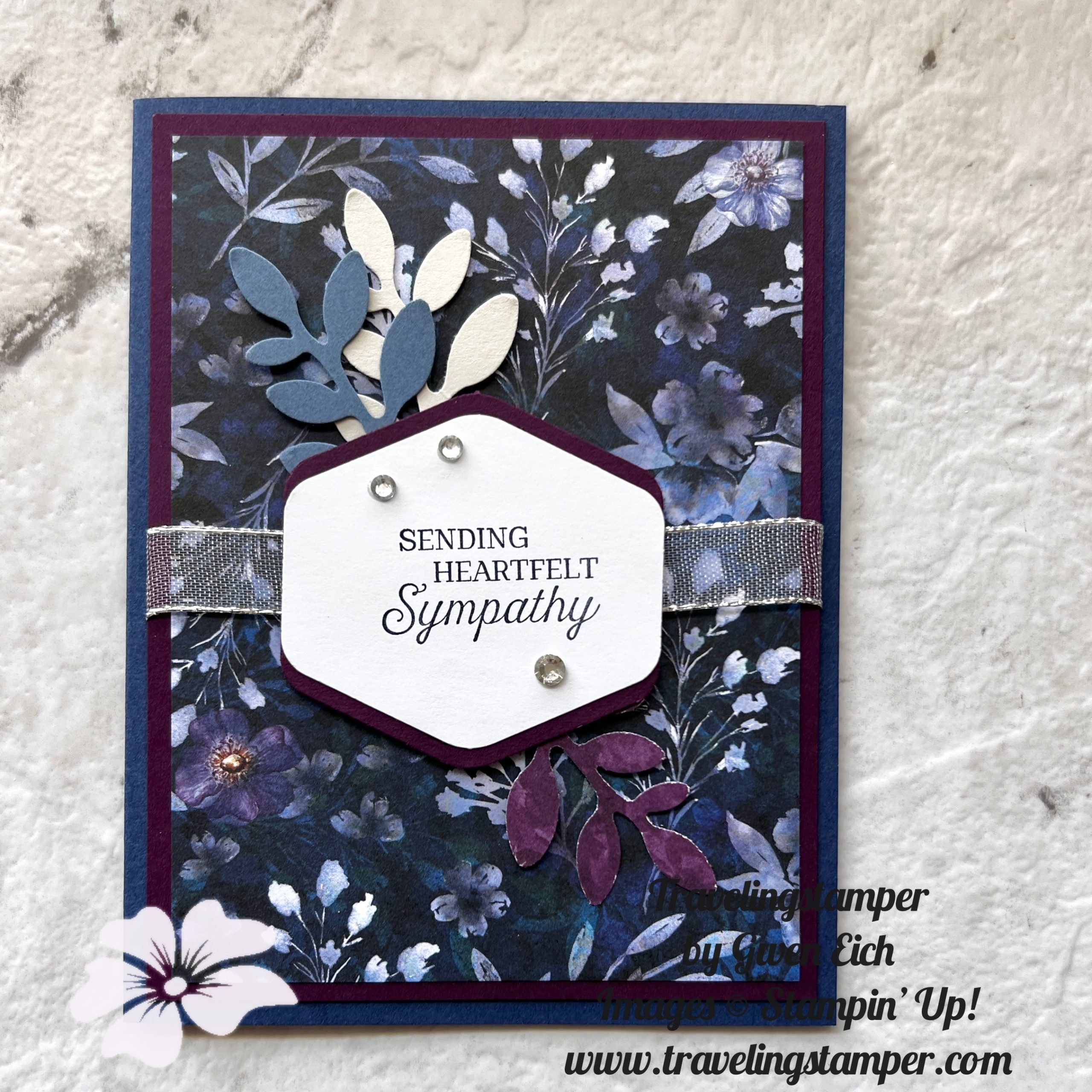 Night of Navy Sympathy Card featuring the Regal Winter DSP