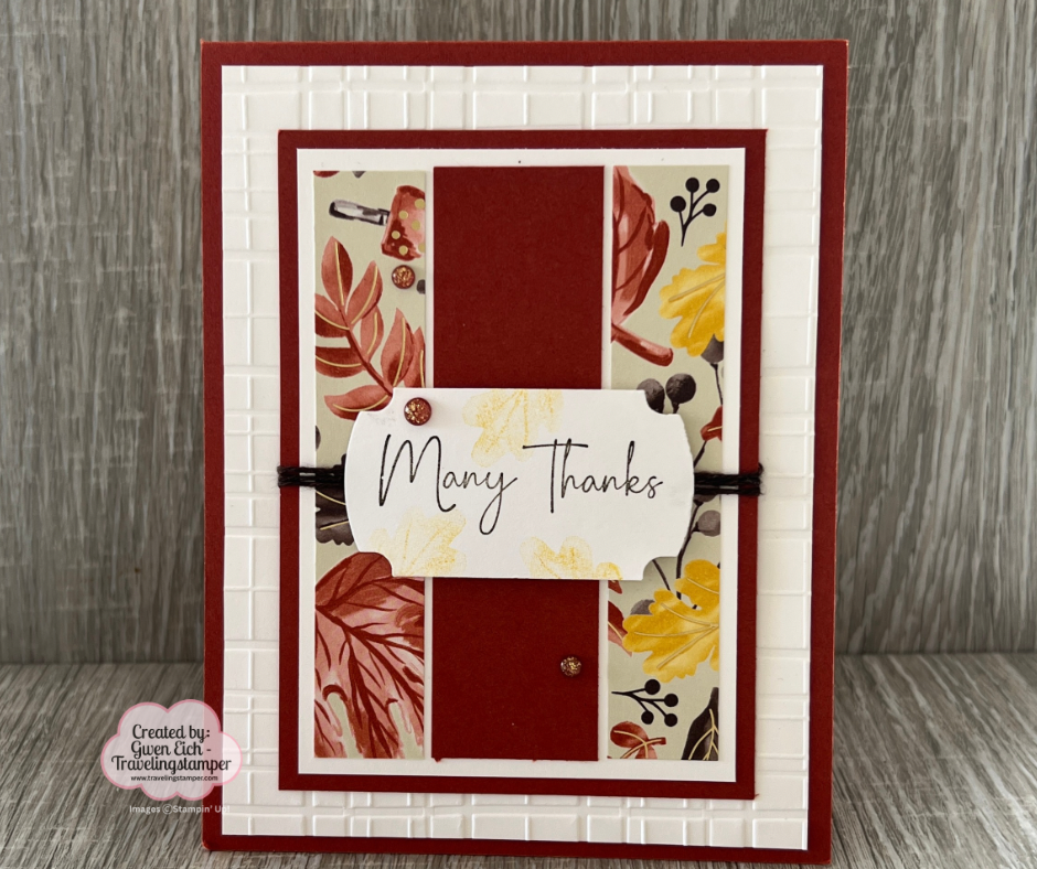 Easy fall thank you card tutorial using Stampin’ Up! products