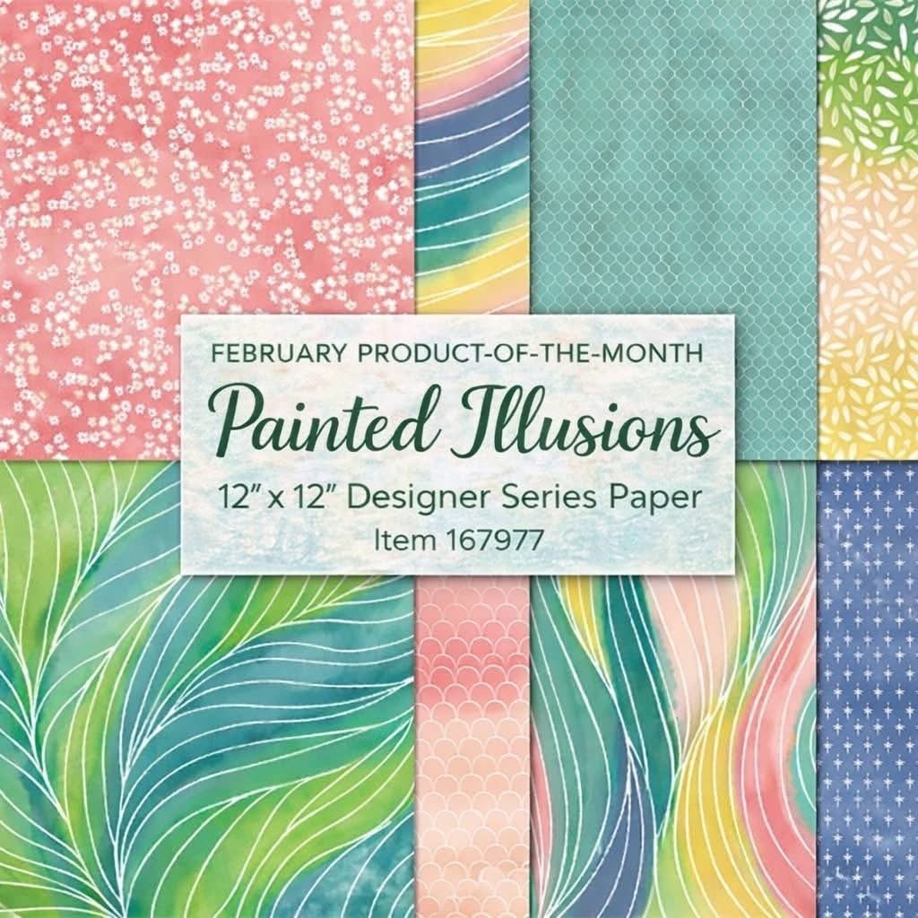 Painted Illusions Product of the Month featuring 12x12 Designer Series Paper from Stampin’ Up!