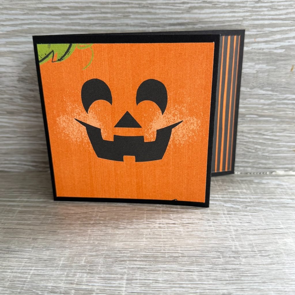 Pumpkin Halloween Gift Card Holder handmade card