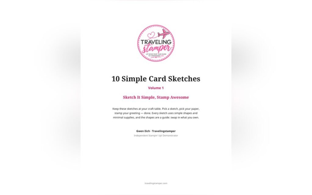 Simple card sketches — learn how to make a handmade card the Sketch It Simple, Stamp Awesome way